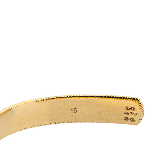 グッチ GGアイコン バングル ブレスレット #16 434528 K18YG イエローゴールド レディース GUCCI 【中古】