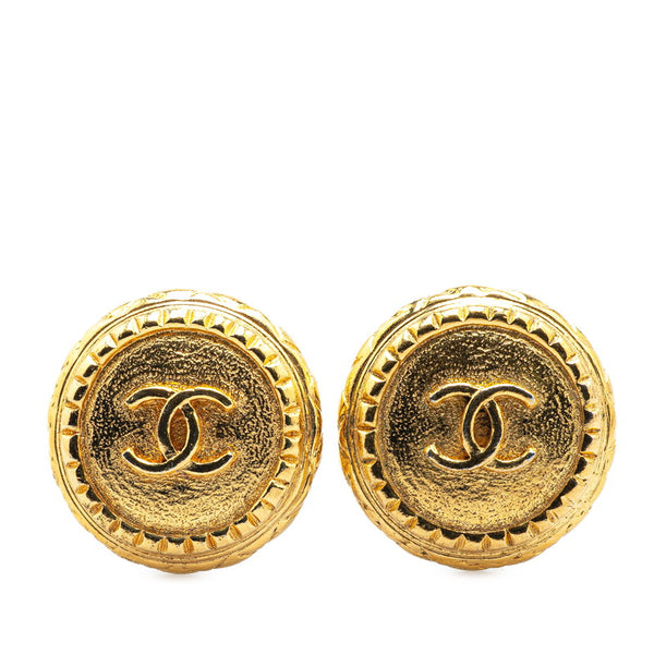シャネル ココマーク ラウンド イヤリング ゴールド メッキ レディース CHANEL 【中古】
