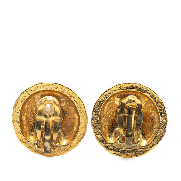 シャネル ココマーク ラウンド イヤリング ゴールド メッキ レディース CHANEL 【中古】