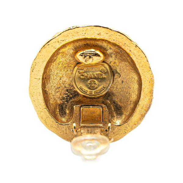 シャネル ココマーク ラウンド イヤリング ゴールド メッキ レディース CHANEL 【中古】