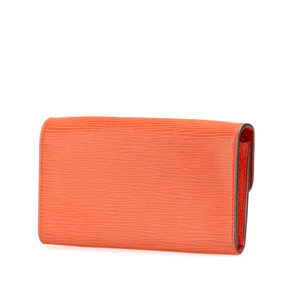 ルイ ヴィトン エピ ポルトフォイユ エミリー 長財布 M60713 オレンジ レザー レディース LOUIS VUITTON 【中古】