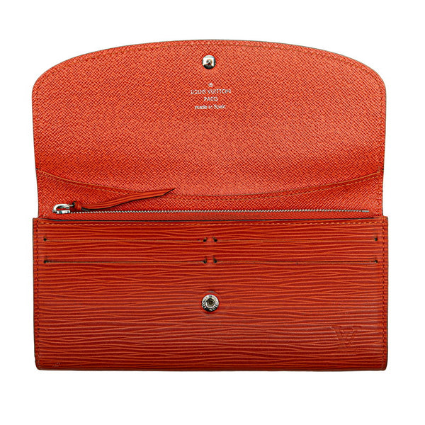 ルイ ヴィトン エピ ポルトフォイユ エミリー 長財布 M60713 オレンジ レザー レディース LOUIS VUITTON 【中古】