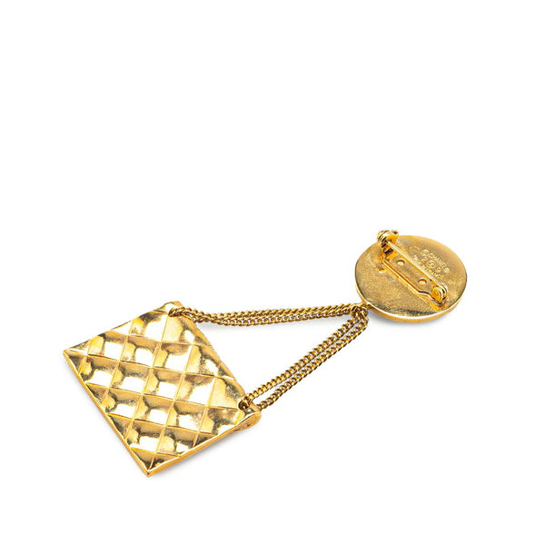シャネル マトラッセ ココマーク 31 RUE CAMBON PARIS ブローチ ゴールド メッキ レディース CHANEL 【中古】