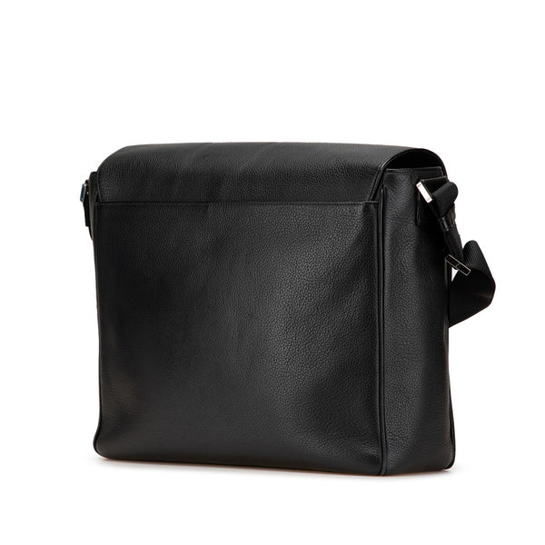 カルティエ 斜め掛け ショルダーバッグ ブラック レザー メンズ CARTIER 【中古】