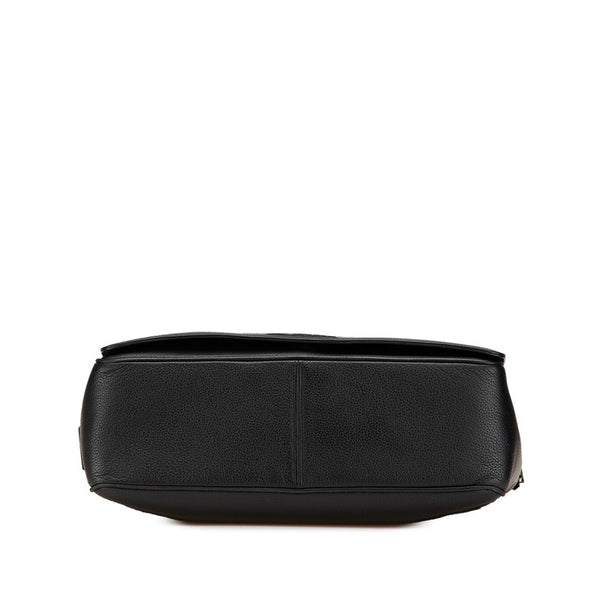 カルティエ 斜め掛け ショルダーバッグ ブラック レザー メンズ CARTIER 【中古】