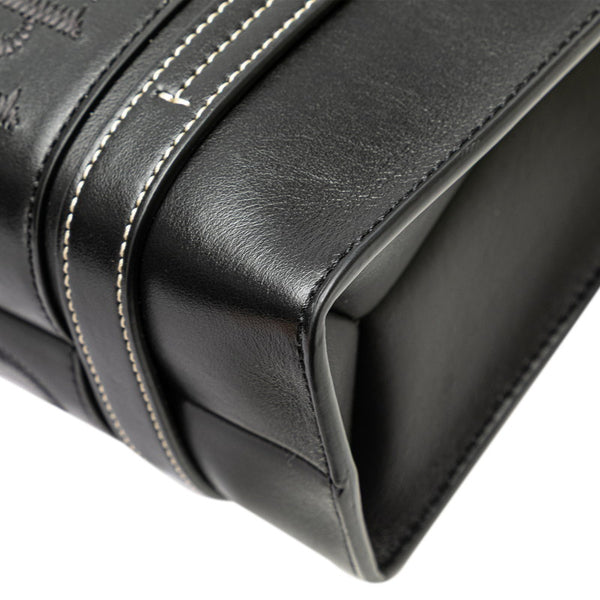 クロエ ウッディ スモール ハンドバッグ ショルダーバッグ 2WAY ブラック レザー レディース Chloe 【中古】