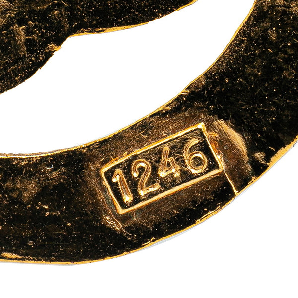 シャネル PARIS ココマーク ラウンド サークル ブローチ ゴールド メッキ レディース CHANEL 【中古】