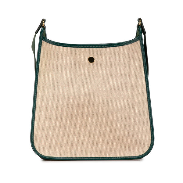 エルメス ヴェスパPM ショルダーバッグ ベージュ グリーン トワルアッシュ キャンバス レディース HERMES 【中古】