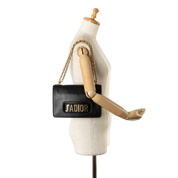 ディオール J'ADIOR チェーン ショルダーバッグ ブラック レザー レディース Dior 【中古】