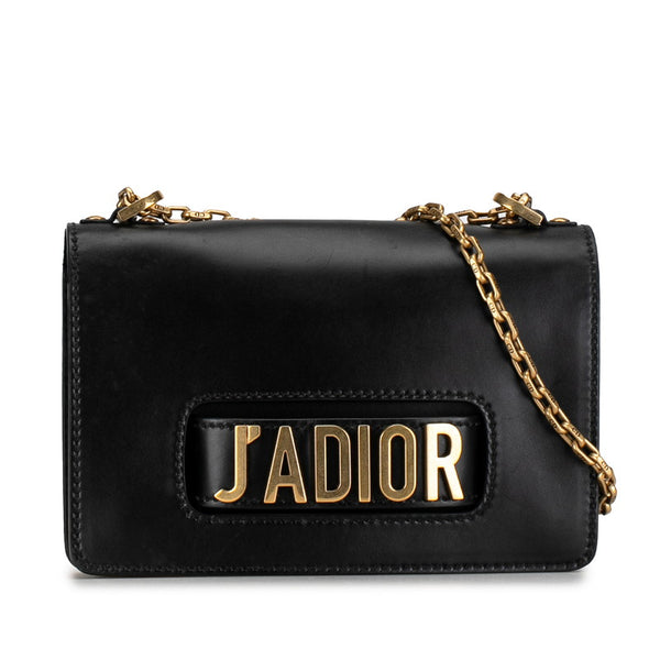 ディオール J'ADIOR チェーン ショルダーバッグ ブラック レザー レディース Dior 【中古】