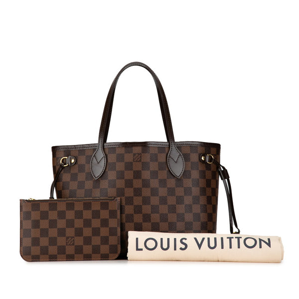 ルイ ヴィトン ダミエ ネヴァーフルPM ハンドバッグ トートバッグ N51109 ブラウン PVC レザー レディース LOUIS VUITTON 【中古】