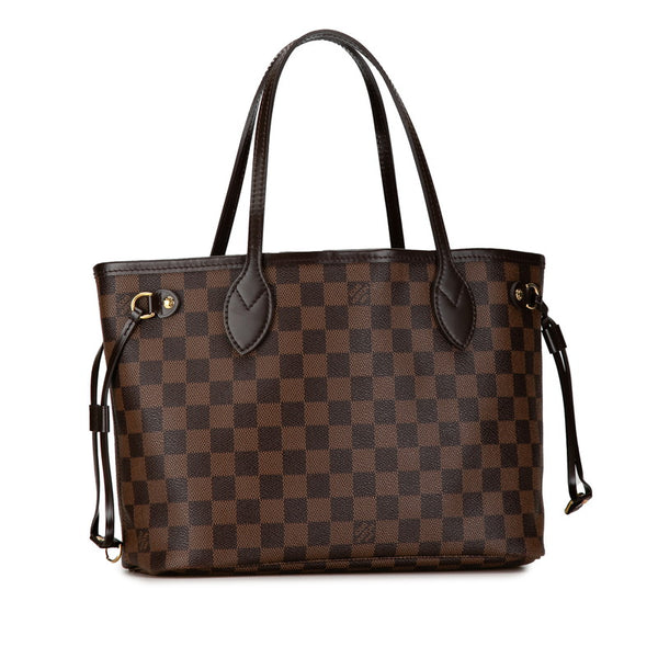 ルイ ヴィトン ダミエ ネヴァーフルPM ハンドバッグ トートバッグ N51109 ブラウン PVC レザー レディース LOUIS VUITTON 【中古】