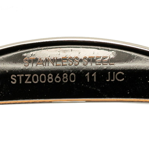 オメガ デ ビル トレゾア 純正ダイヤ 腕時計 428.17.39.60.01.001 クオーツ ブラック文字盤 ステンレススチール サテンバンド メンズ OMEGA 【中古】