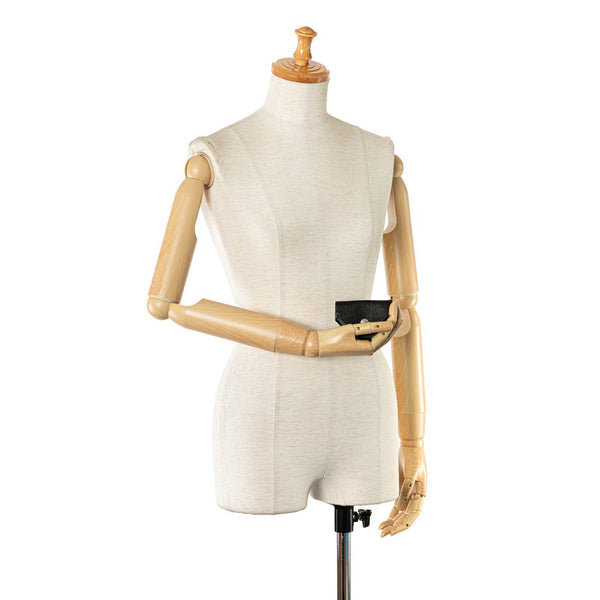 エルメス ル ヴァンキャトル コインケース ブラック シルバー シェーブル メンズ HERMES 【中古】