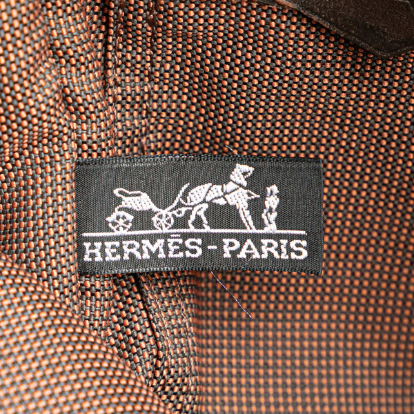 エルメス エールライン バサスPM 斜め掛け ショルダーバッグ ブラウン キャンバス レディース HERMES 【中古】