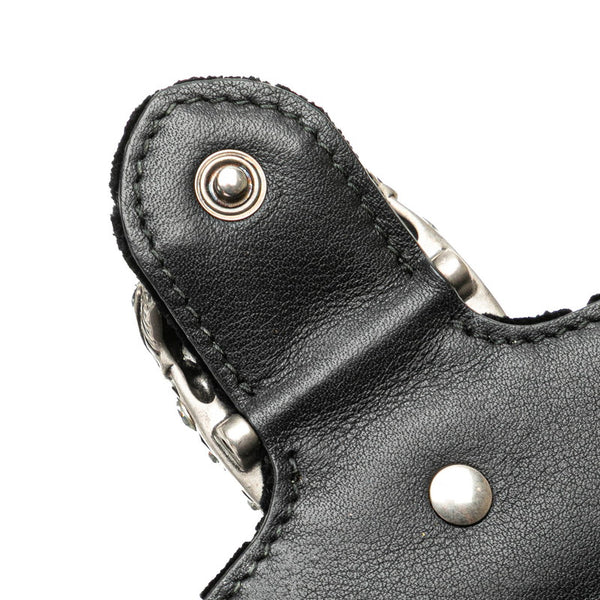 グッチ ディオニュソス 斜め掛け チェーン ショルダーバッグ 476432 ブラック ベルベット レディース GUCCI 【中古】