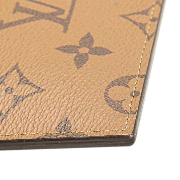 ルイ ヴィトン モノグラム リバース  スリム パース 長財布 M80390 ブラウン ブラック PVC レザー レディース LOUIS VUITTON 【中古】
