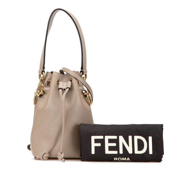 フェンディ モントレゾール ミニ ハンドバッグ ショルダーバッグ 2WAY 8BS010 グレー レザー レディース FENDI 【中古】