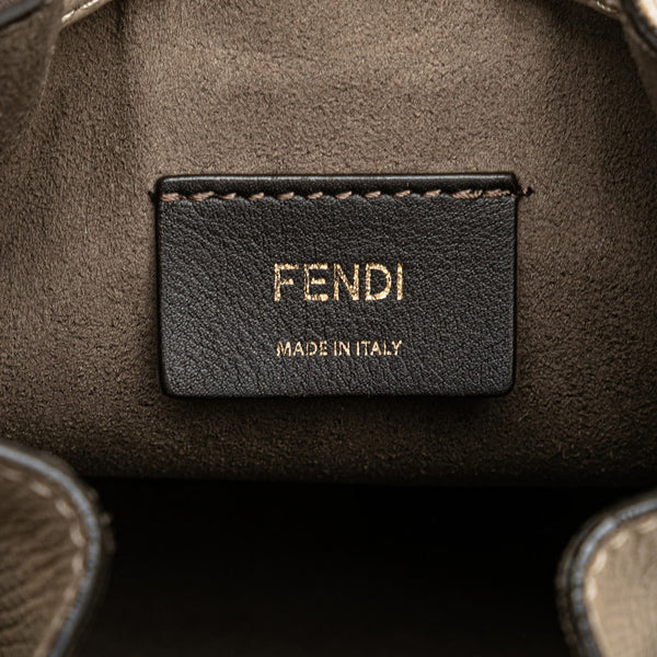 フェンディ モントレゾール ミニ ハンドバッグ ショルダーバッグ 2WAY 8BS010 グレー レザー レディース FENDI 【中古】