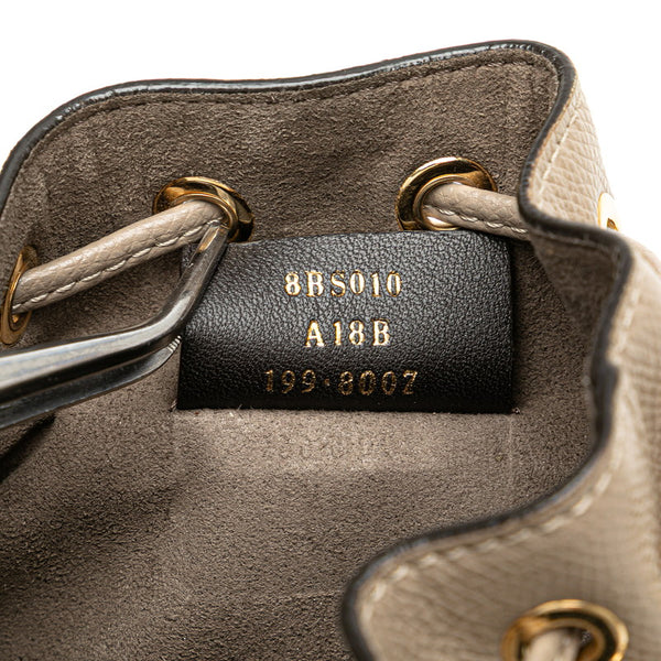 フェンディ モントレゾール ミニ ハンドバッグ ショルダーバッグ 2WAY 8BS010 グレー レザー レディース FENDI 【中古】