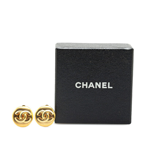 シャネル ココマーク ラウンド イヤリング ゴールド メッキ レディース CHANEL 【中古】