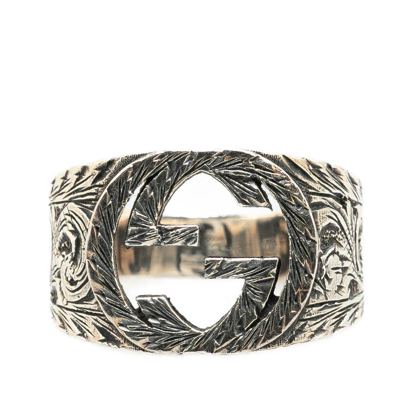 グッチ インターロッキングG リング 指輪 #15 SV925 シルバー メンズ GUCCI 【中古】