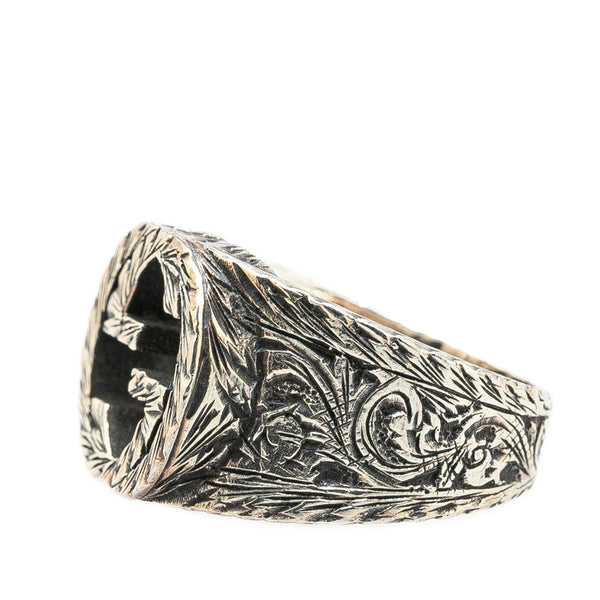 グッチ インターロッキングG リング 指輪 #15 SV925 シルバー メンズ GUCCI 【中古】