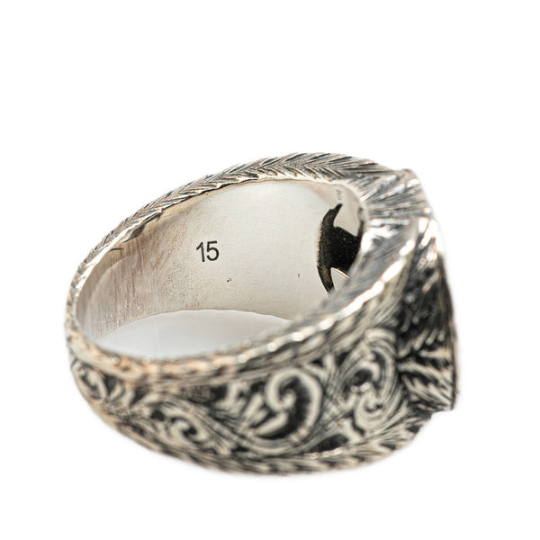 グッチ インターロッキングG リング 指輪 #15 SV925 シルバー メンズ GUCCI 【中古】