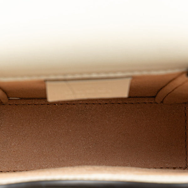 グッチ GGスプリーム ホースビット ショルダーバッグ 625615 ベージュ ホワイト PVC レザー レディース GUCCI 【中古】