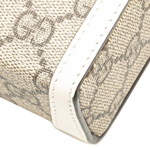 グッチ GGスプリーム ホースビット ショルダーバッグ 625615 ベージュ ホワイト PVC レザー レディース GUCCI 【中古】