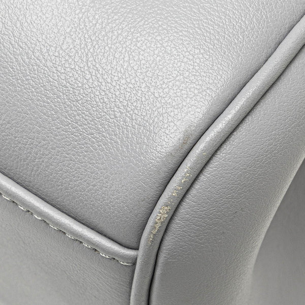 セリーヌ ティーン ソフト16 セーズ 斜め掛け ショルダーバッグ ライトグレー レザー レディース CELINE 【中古】