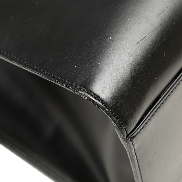 カルティエ パンテール レオパード トートバッグ ブラック レザー レディース CARTIER 【中古】