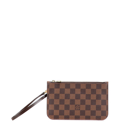 ルイ ヴィトン ダミエ ネヴァーフル 付属 ポーチ ブラウン PVC レザー レディース LOUIS VUITTON 【中古】