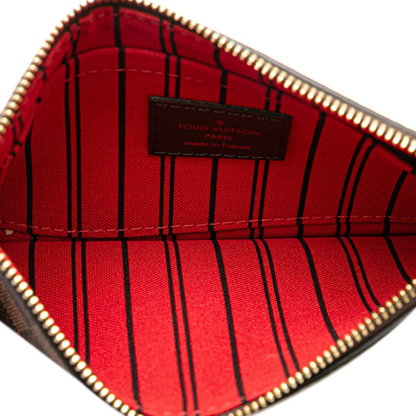 ルイ ヴィトン ダミエ ネヴァーフル 付属 ポーチ ブラウン PVC レザー レディース LOUIS VUITTON 【中古】