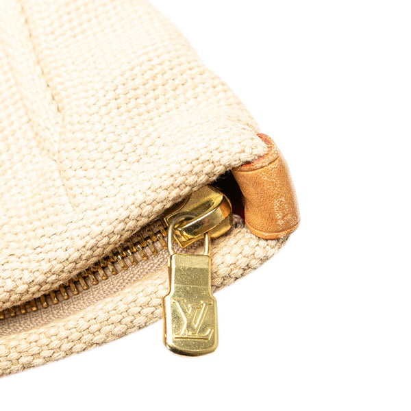 ルイ ヴィトン アンティグア カバMM トートバッグ ショルダーバッグ M40035 レッド ベージュ キャンバス レザー レディース LOUIS VUITTON 【中古】