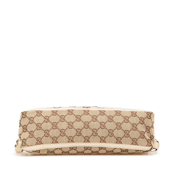 グッチ GGキャンバス アビー ワンショルダーバッグ ハンドバッグ 130939 ベージュ ホワイト キャンバス レザー レディース GUCCI 【中古】