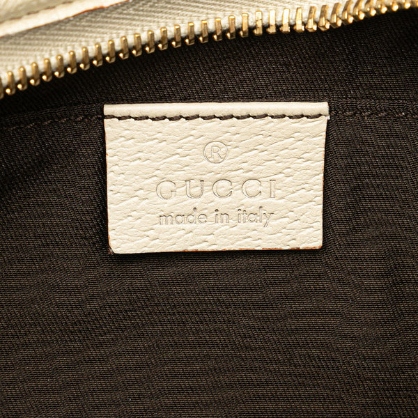 グッチ GGキャンバス アビー ワンショルダーバッグ ハンドバッグ 130939 ベージュ ホワイト キャンバス レザー レディース GUCCI 【中古】