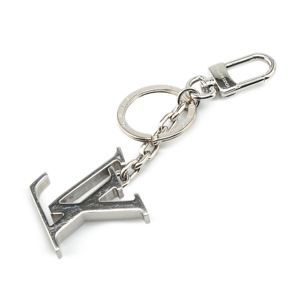 ルイ ヴィトン ポルトクレ LVイニシャル バッグチャーム キーホルダー M01192 シルバー メタル レディース LOUIS VUITTON 【中古】