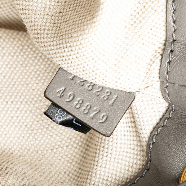 グッチ GGマトラッセ バケットバッグ ショルダーバッグ 728231 グレー レザー レディース GUCCI 【中古】