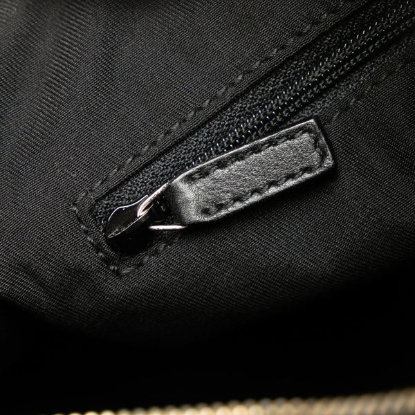 グッチ ロゴ ゴールド金具 ハンドバッグ ブラック レザー レディース GUCCI 【中古】