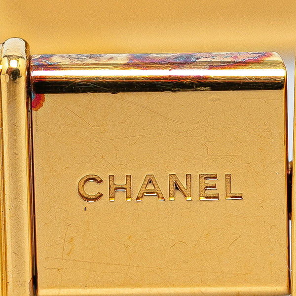 シャネル プルミエール 腕時計 サイズ：L H0001 クオーツ ブラック文字盤 メッキ レディース CHANEL 【中古】