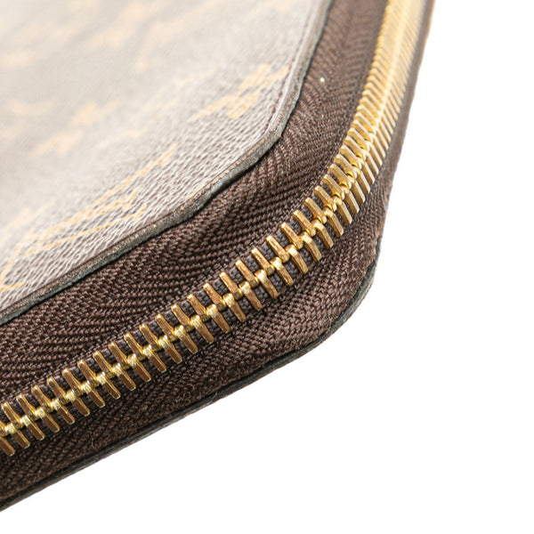 ルイ ヴィトン モノグラム ジッピー ウォレット ラウンドファスナー 長財布 M42616 ブラウン PVC レザー レディース LOUIS VUITTON 【中古】