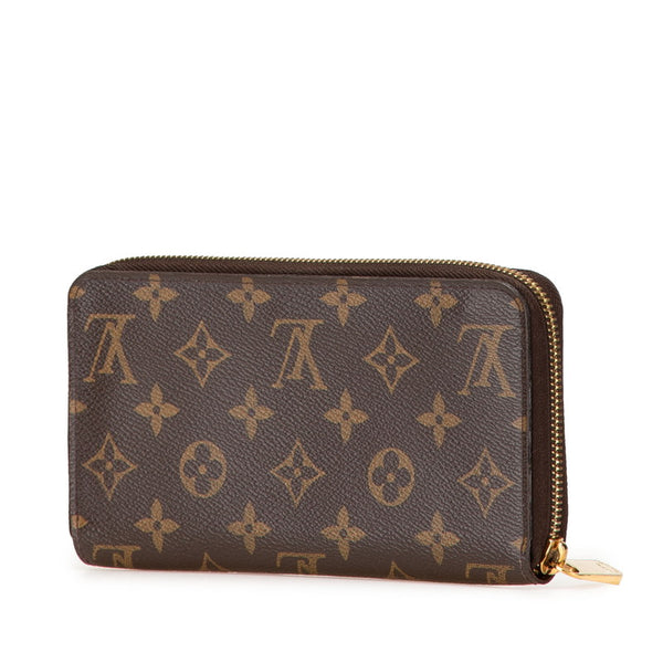 ルイ ヴィトン モノグラム ジッピー ウォレット ラウンドファスナー 長財布 M42616 ブラウン PVC レザー レディース LOUIS VUITTON 【中古】