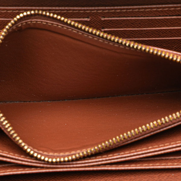 ルイ ヴィトン モノグラム ジッピー ウォレット ラウンドファスナー 長財布 M42616 ブラウン PVC レザー レディース LOUIS VUITTON 【中古】