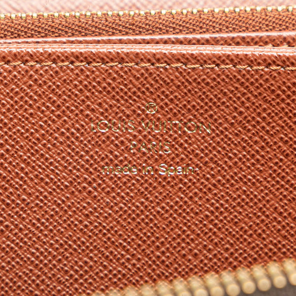 ルイ ヴィトン モノグラム ジッピー ウォレット ラウンドファスナー 長財布 M42616 ブラウン PVC レザー レディース LOUIS VUITTON 【中古】