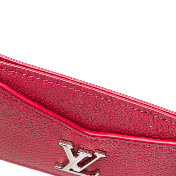 ルイ ヴィトン ポルト カルト ロックミー カードケース 名刺入れ M68555 ピンク レザー レディース LOUIS VUITTON 【中古】