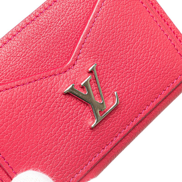 ルイ ヴィトン ポルト カルト ロックミー カードケース 名刺入れ M68555 ピンク レザー レディース LOUIS VUITTON 【中古】