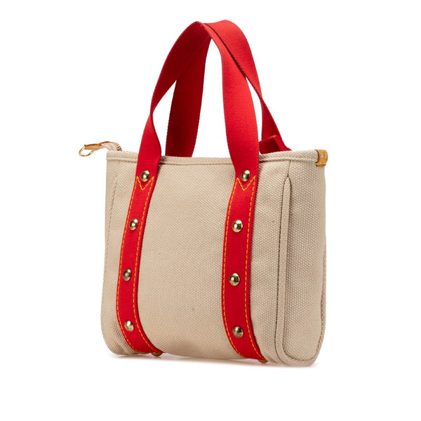 ルイ ヴィトン アンティグア カバPM ハンドバッグ M40038 ベージュ レッド キャンバス レディース LOUIS VUITTON 【中古】
