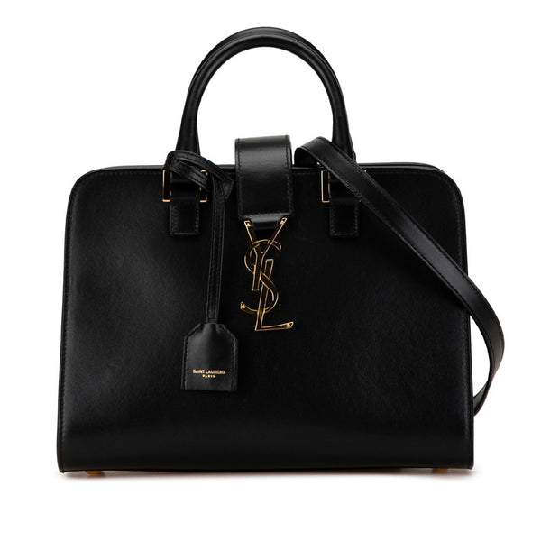 サンローラン ベイビーカバス ハンドバッグ ショルダーバッグ 2WAY 568853 ブラック レザー レディース SAINT LAURENT 【中古】