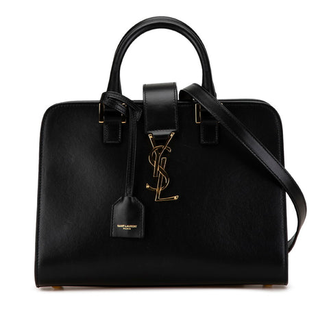 サンローラン ベイビーカバス ハンドバッグ ショルダーバッグ 2WAY 568853 ブラック レザー レディース SAINT LAURENT 【中古】